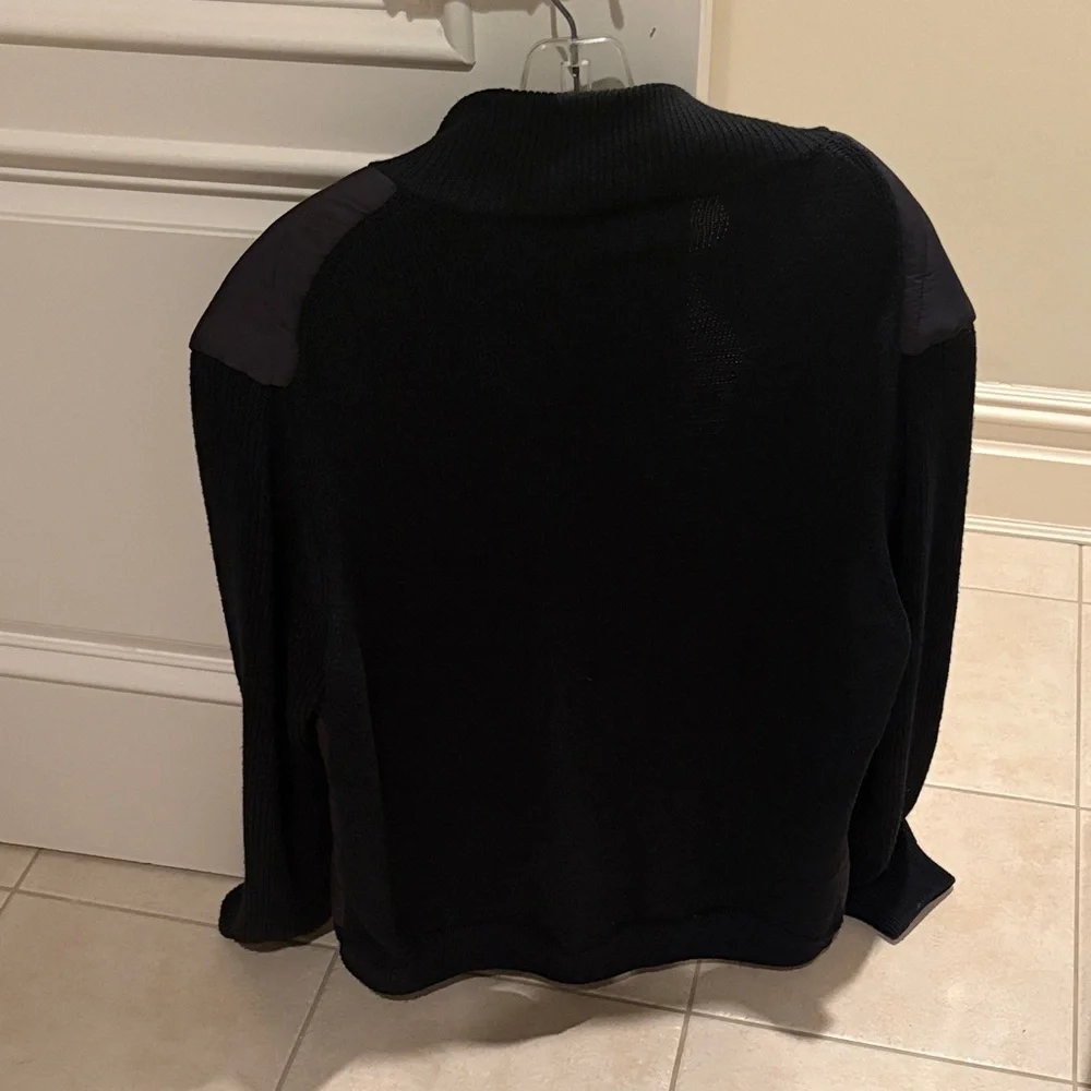 Magaschoni Navy Zip Up Sweater - Picture 3 of 3